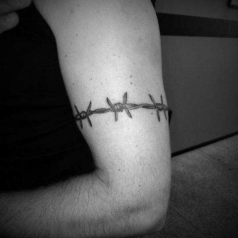 Simple Barbed Wire Tattoo