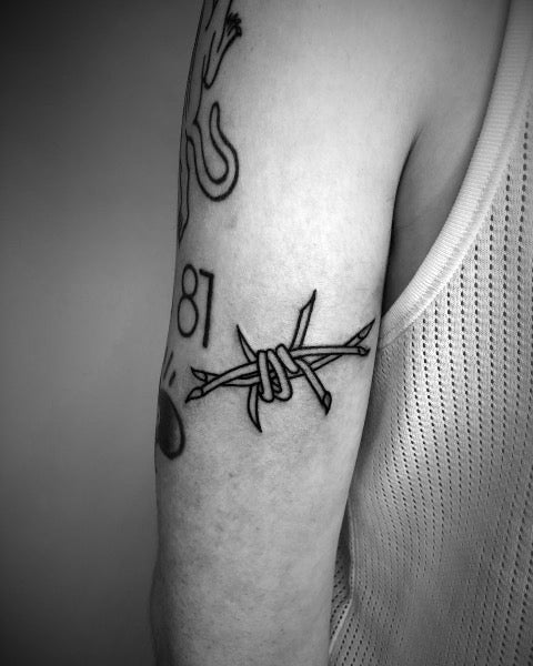 Simple Barbed Wire Tattoo