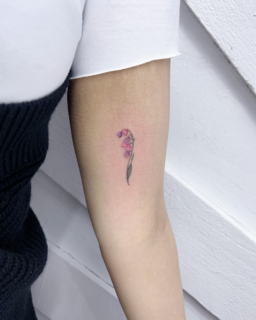 Simple Lily of the Valley Tattoo