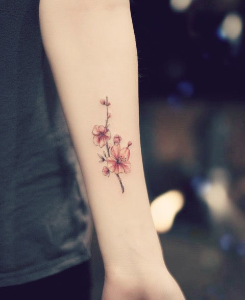 small cherry blossom tattoo