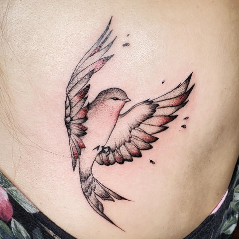 Sparrow tattoo, Swallow tattoo, Birds tattoo