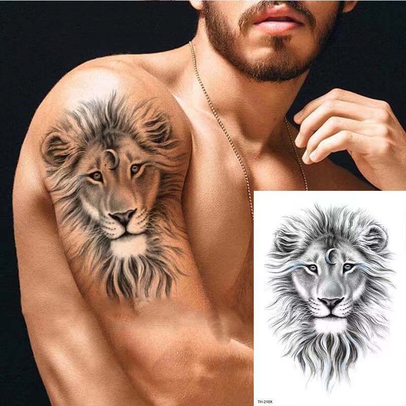 Tribal Clipart Lion  Tribal Lion Head Tattoo Designs  Free Transparent  PNG Clipart Images Download