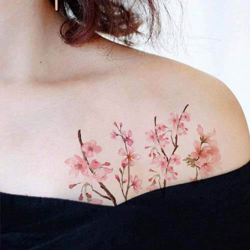 Peach Blossom Temporary Tattoo – neartattoos