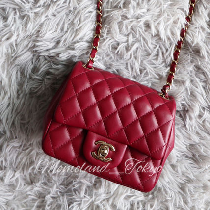 chanel mini square burgundy