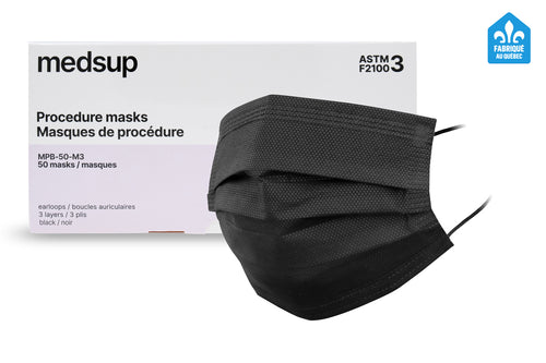 MP-50-M3-C Medical Procedure Mask ASTM-F2100-20 Level 3 - Made in Cana –  Medsup Medical