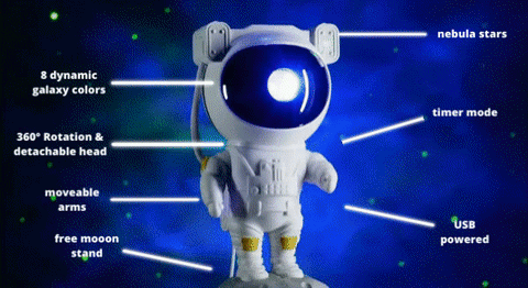 Features of Astronaut Galaxy Projector Video