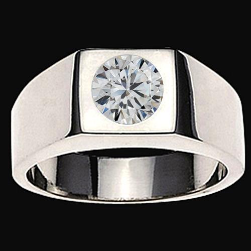 Men's 1ctw. Diamond Engagement Ring in 14k White & Yellow Gold