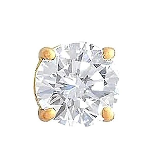 Single Diamond Stud Earring Yellow Gold 