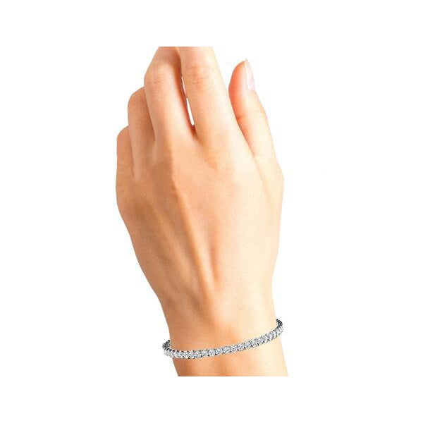 White gold tennis bracelet with diamonds 1.53 ct. Misura bracciale tennis 15