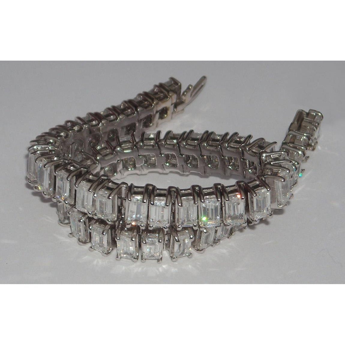 22.50 Carats Emerald Cut Diamond Tennis 