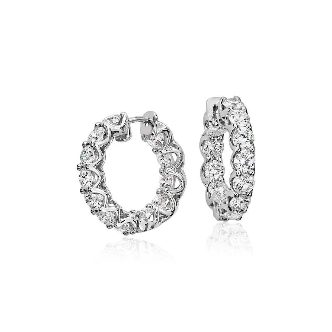 5.40ctw F-SI Ladies Huggie Hoop Earrings 14k Yellow Gold – Liori Diamonds