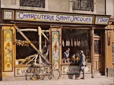 old school charcuterie shop in France