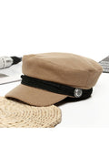 Streetwear Hat Fashion Wool Octagonal Cap