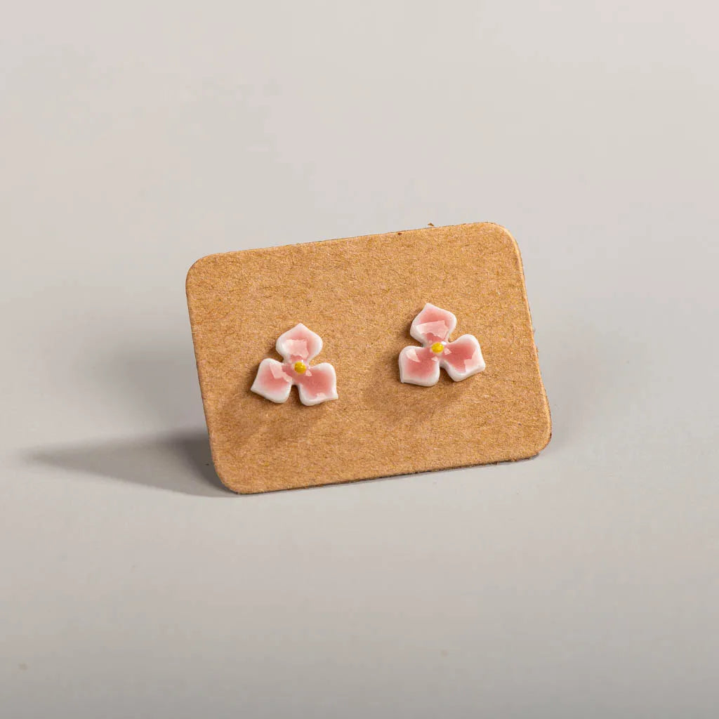 Special Plant Series Small Leaves Ceramic Earrings