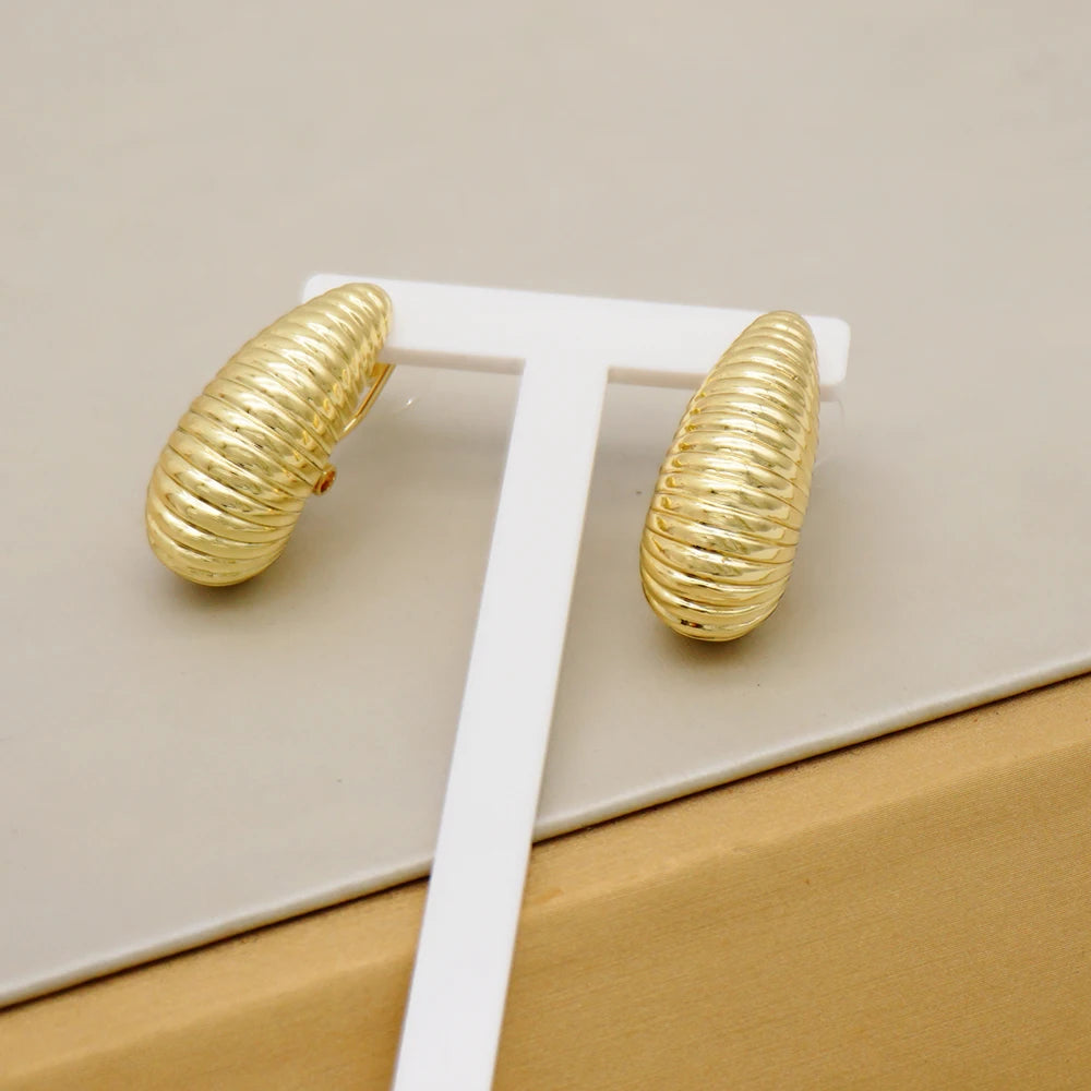 Fine Crystal Necklace Earrings Jewelry Sets Gold Color Collars