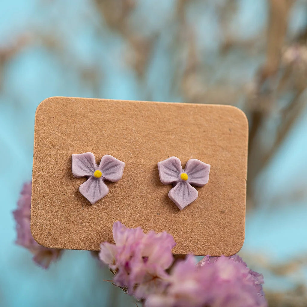 Special Plant Series Small Leaves Ceramic Earrings