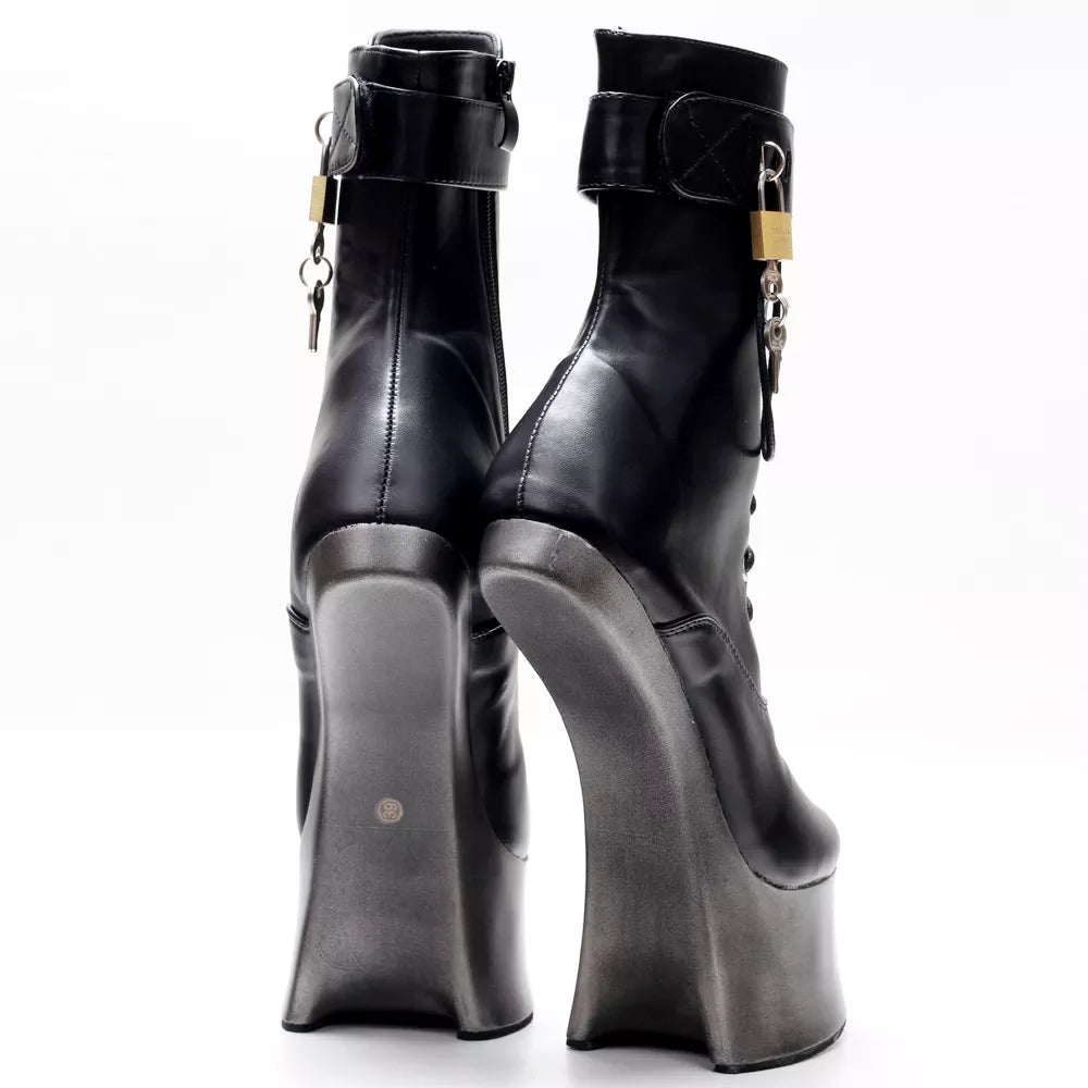 7inch High Heel New Fancy Ponyplay bootfetish Ankle Platform Boots