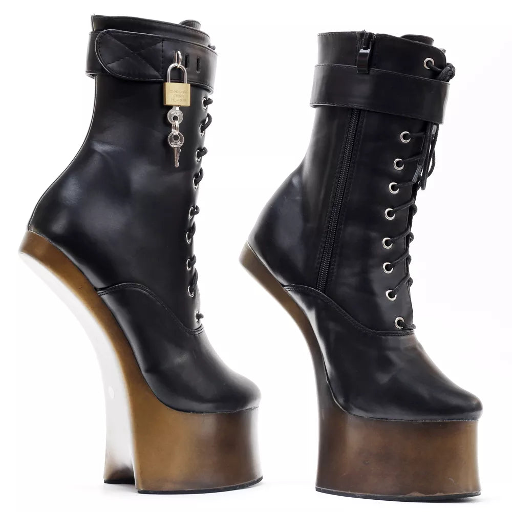 7inch High Heel New Fancy Ponyplay bootfetish Ankle Platform Boots