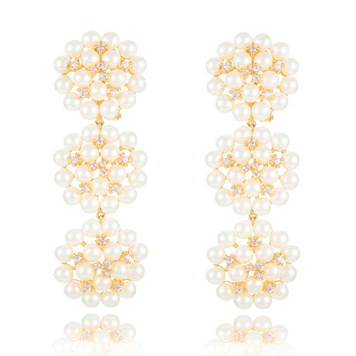 56mm Trendy Luxury Simulated Pearl Earrings For Women