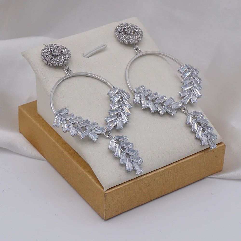 Simple Geometric Earrings Fashion Rhinestone Earrings