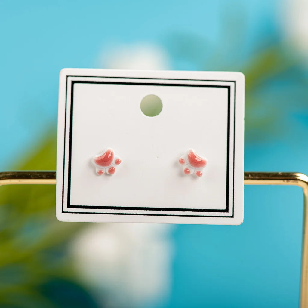 Porcelain Multicolor Ceramic Earrings