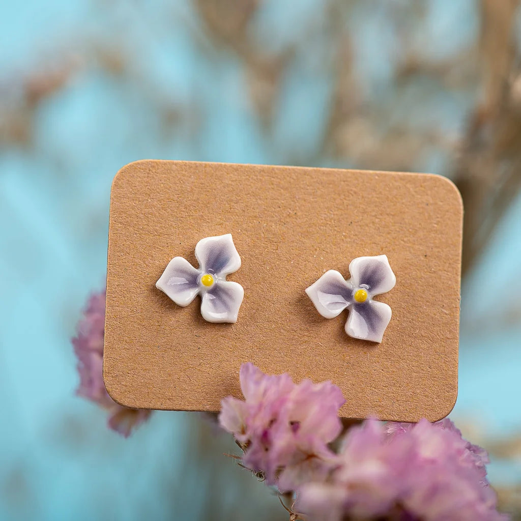 Special Plant Series Small Leaves Ceramic Earrings