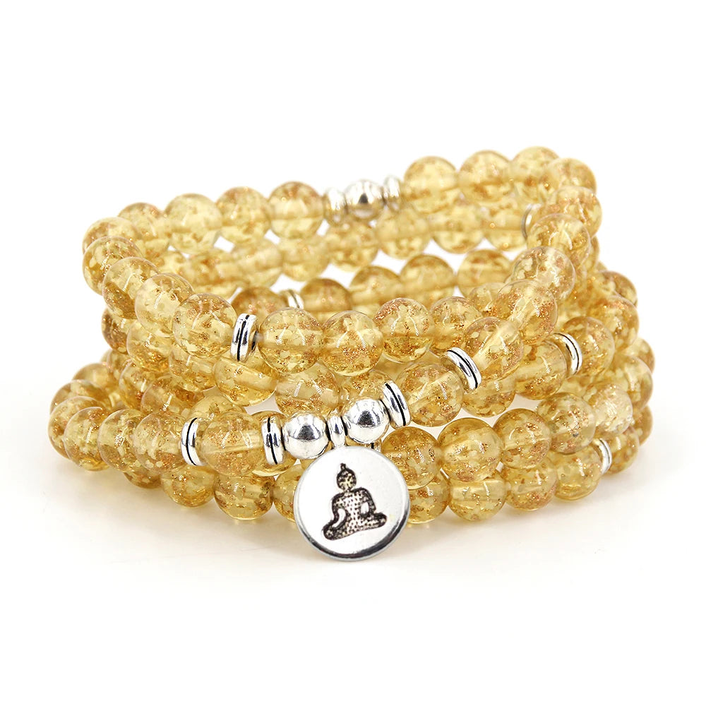 Women's Bracelets for healing and meditation, 8mm Bracelets Luminous Beads