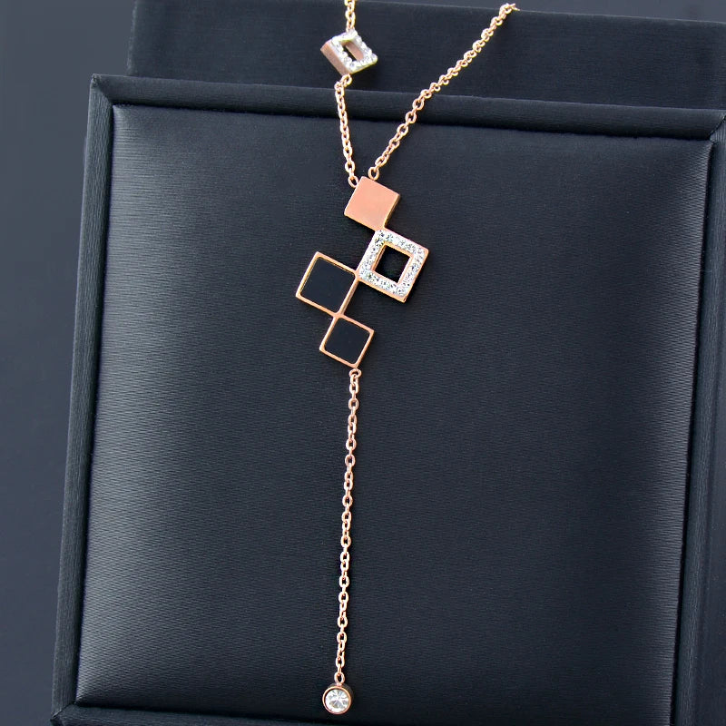 Fashion Stainless Steel Long Necklace For Women
