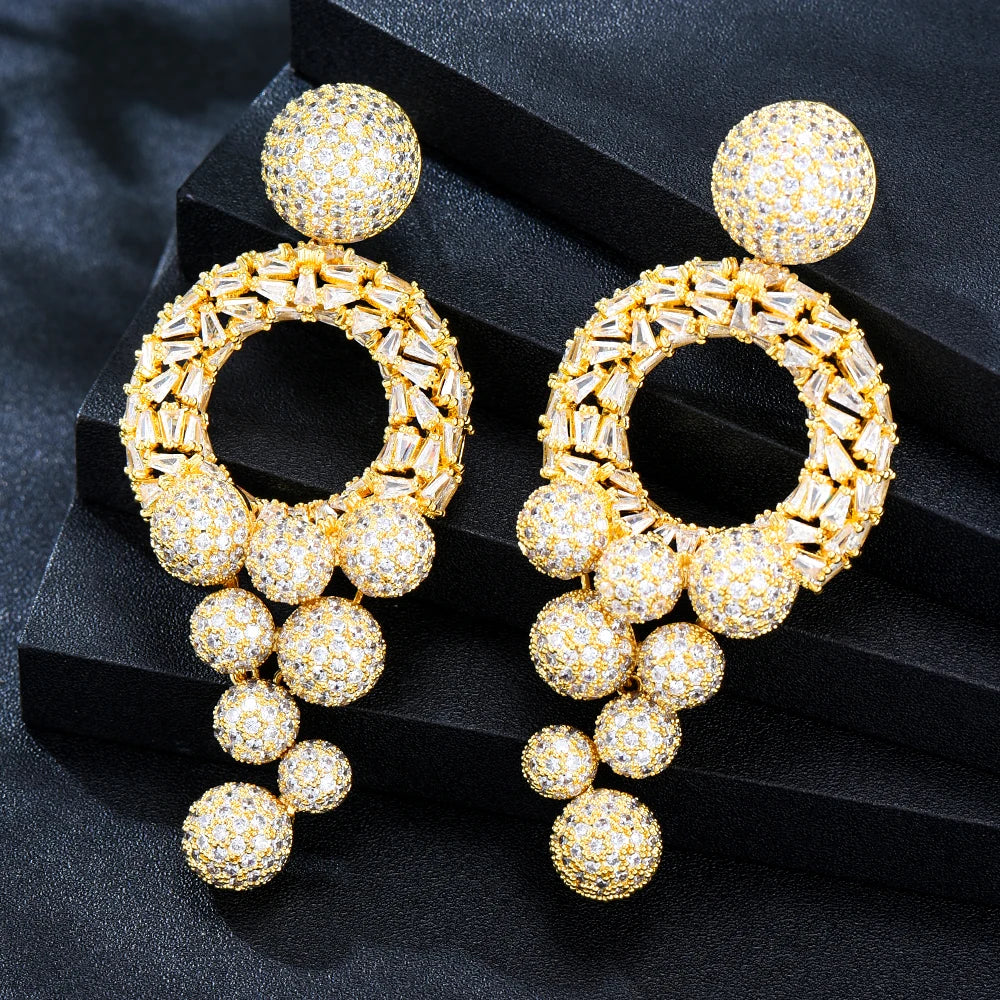 Original Luxury Pendant Earrings for Women Bridal Wedding Gift