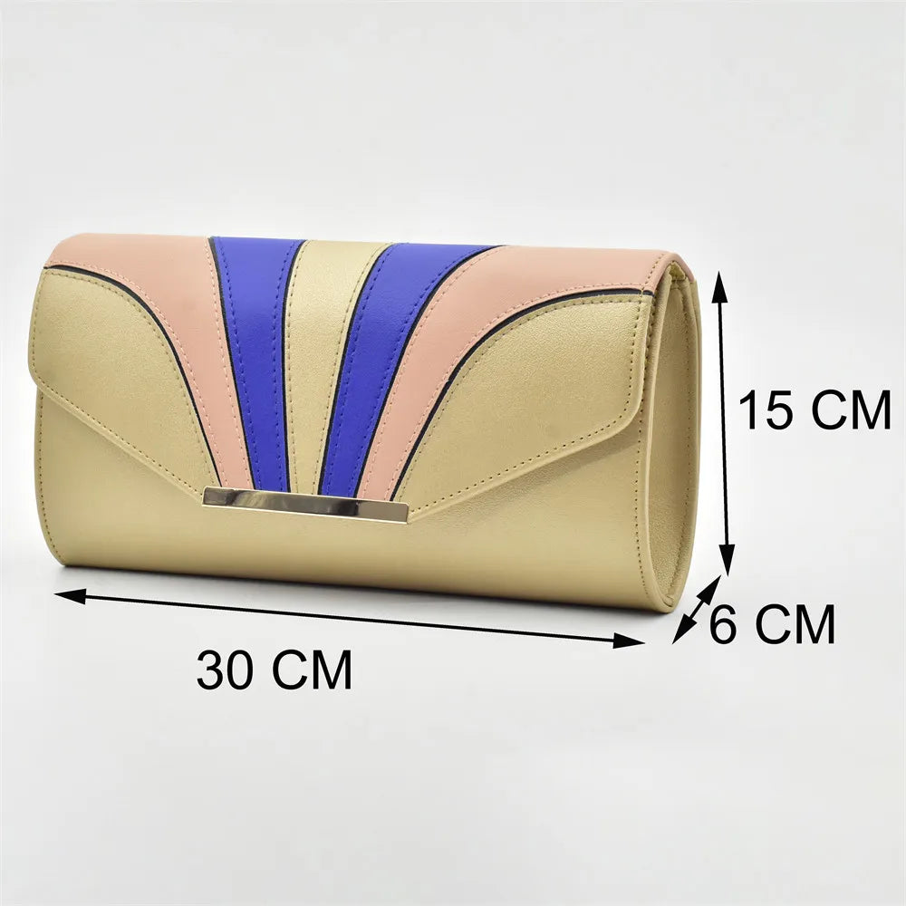 New Design African Shoes And Bag Made of High-Quality Shiny Materials Bag And Party Shoes