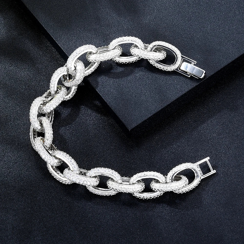 Fashion New Trendy Luxury Necklace Bracelet 2pcs Set For Women