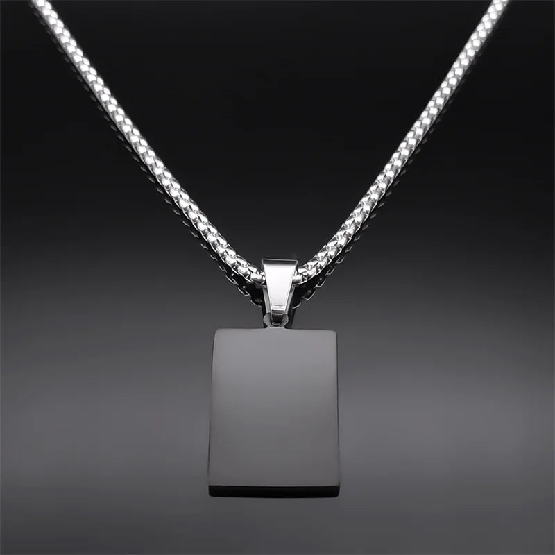 Christian Cross Lord's Prayer Necklace for Women Men Stainless Steel Religious Chain