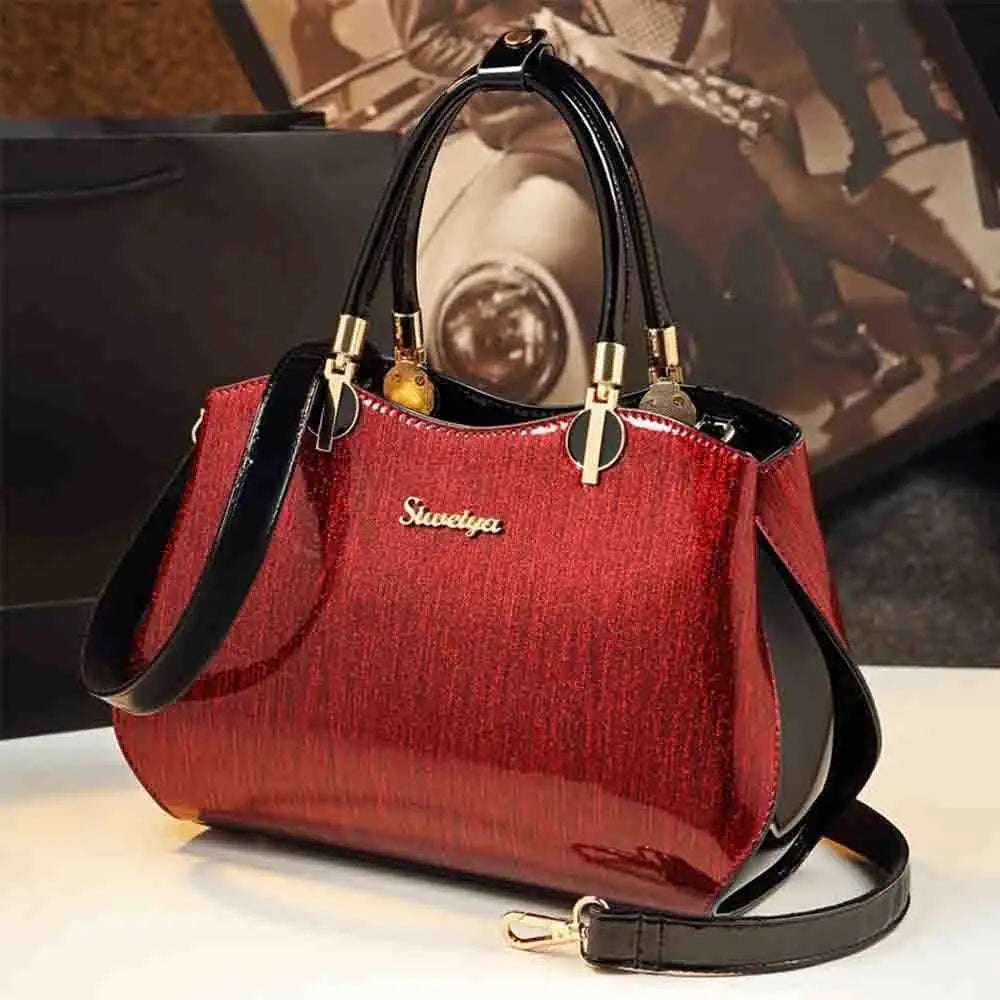 Fashionable Women Shoulder Boston Bag Luxury Noble Flower Handbag