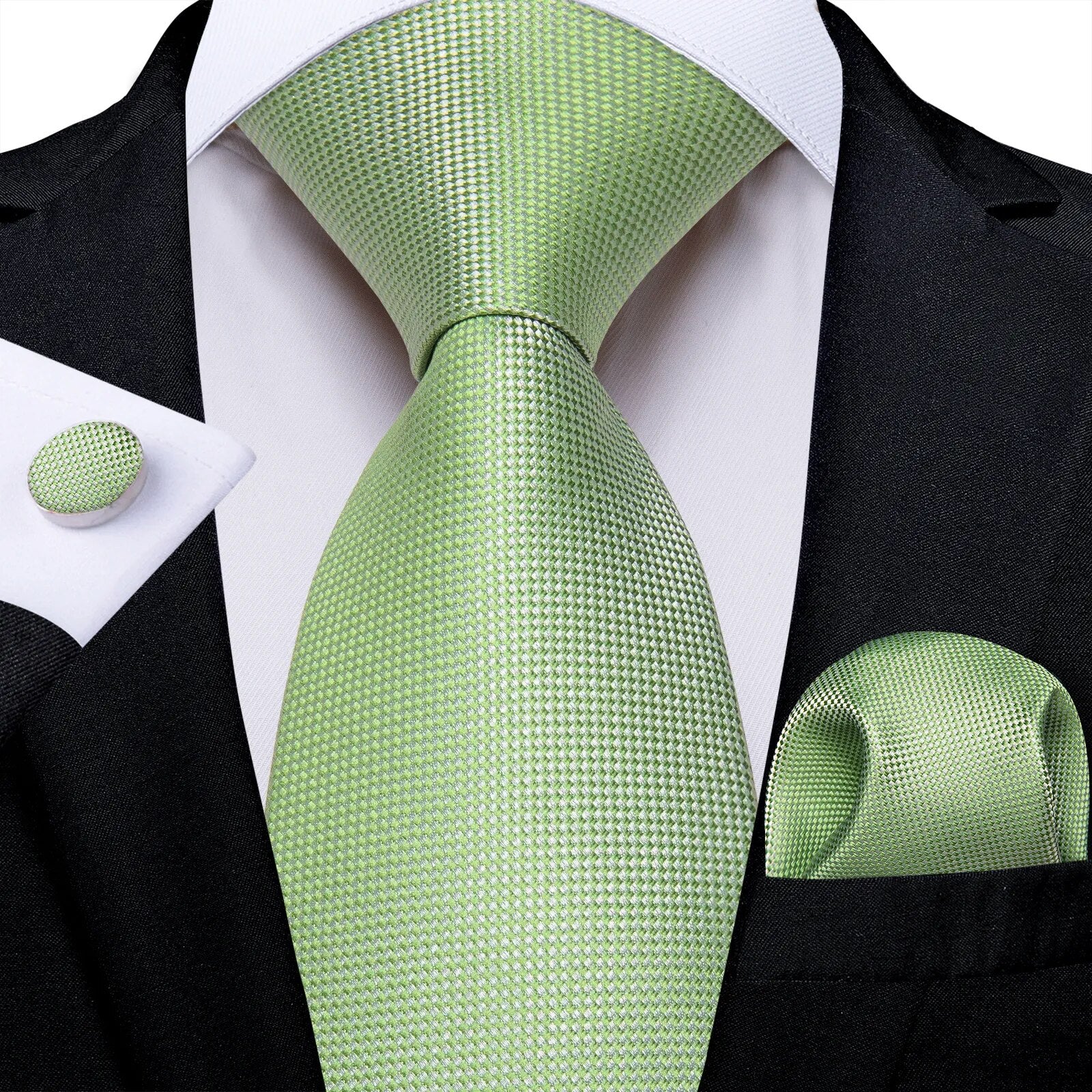 Luxury Yellow Black Plaid Dot Silk Ties for Men 8cm Wedding Party Groom Accessories