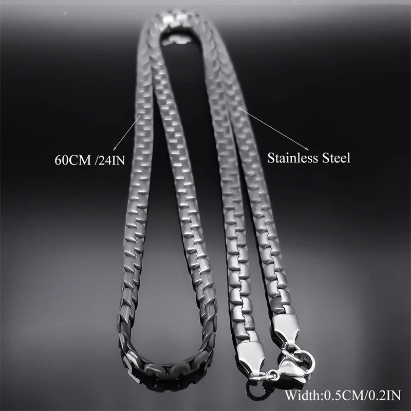 Grunge Zipper Chain Necklace for Men Women  Black Silver Color Hip Hop Pubk Necklaces