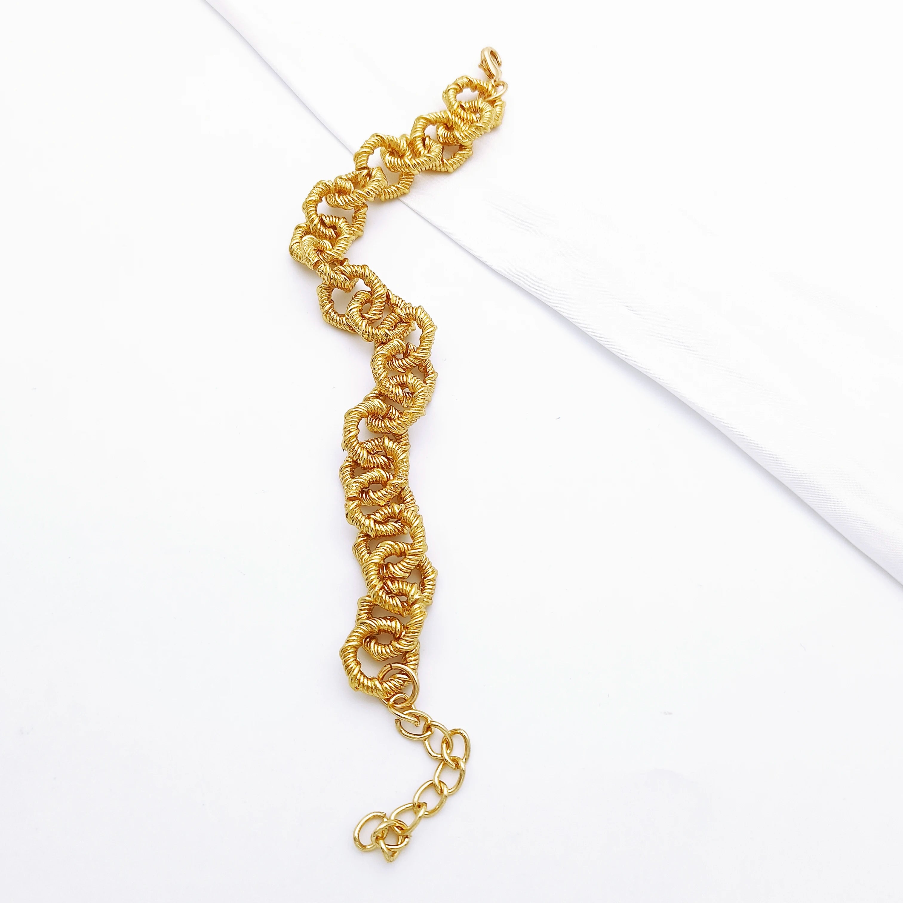 18k Gold Plated  African Gold Color Necklace Earrings Bracelet Ring Set