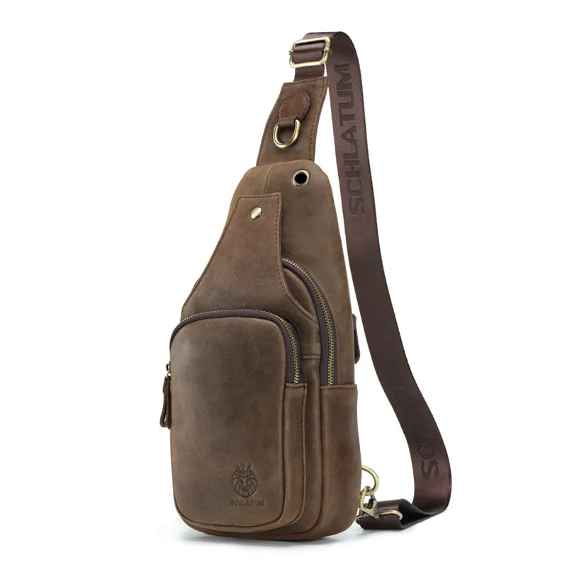 New Men's Chest Bag side bag for men Luxury cowhide sling bag Crossbody Bag