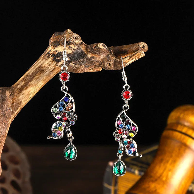 Vintage Ethnic Exaggerated Fox Drop Earrings for Women