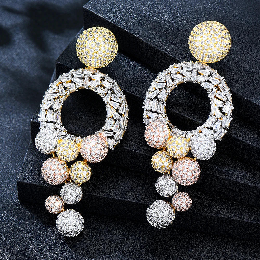 Original Luxury Pendant Earrings for Women Bridal Wedding Gift