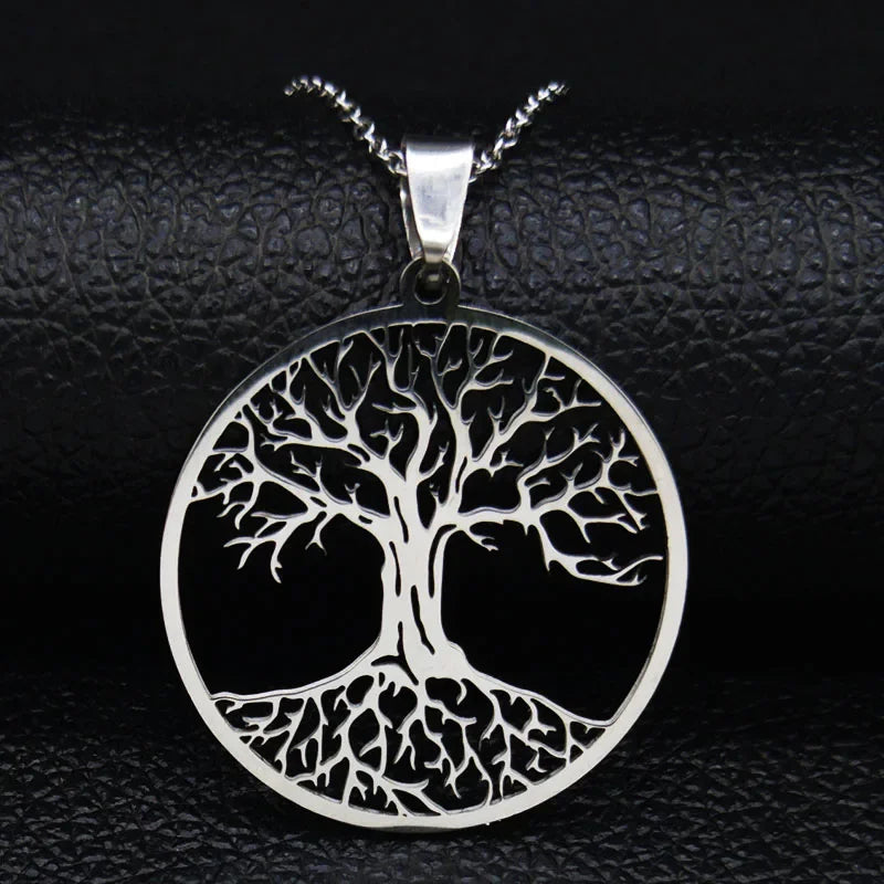 Witch Magic Pentagram Pendant Necklace Stainless Steel
