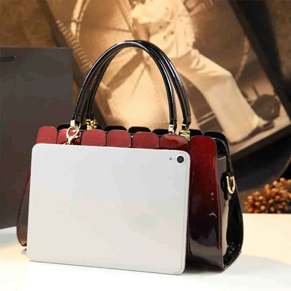 New Noble Style Women Gradient Ramp Top Handle Bag
