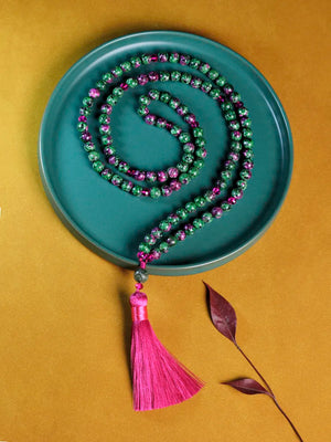 108 japa mala necklace Meditation,rosary beads 8mm,Women jewelry,tassel necklace - Gofaer  Finds store!