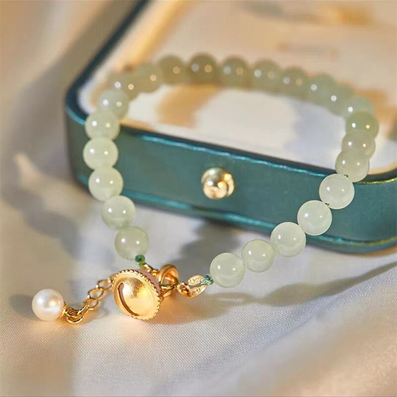 Natural Hotan Jasper Beads Bracelet for Women