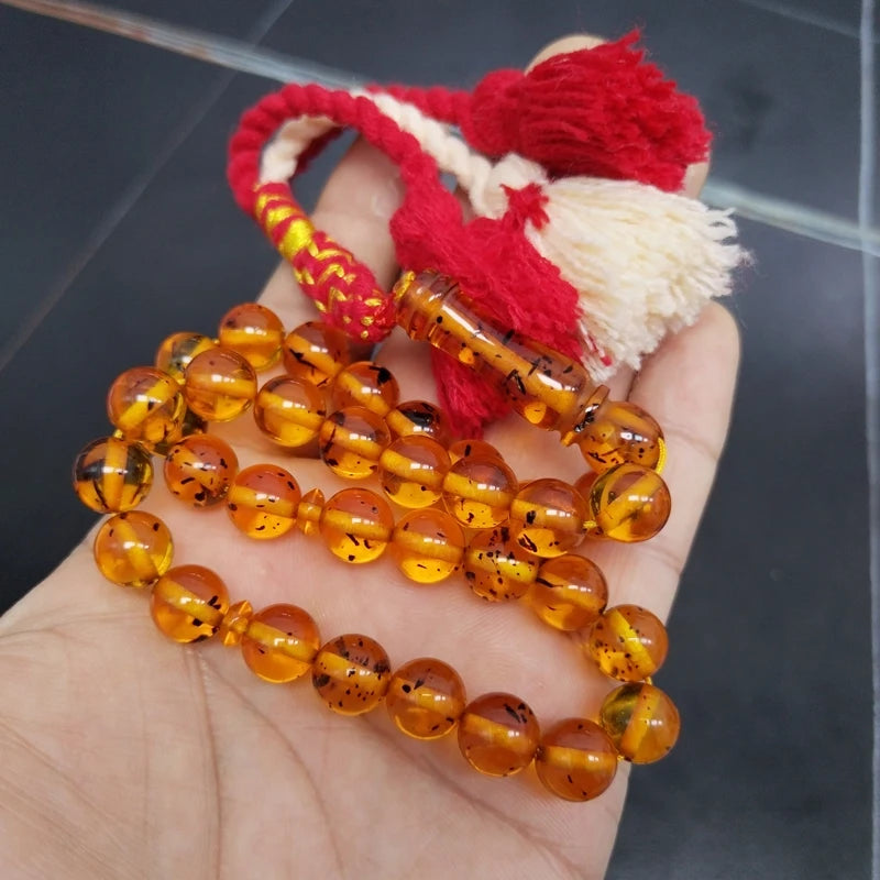 Tasbih 33 Brown resin beads Muslim rosary islamic prayer beads ramadan bracelet