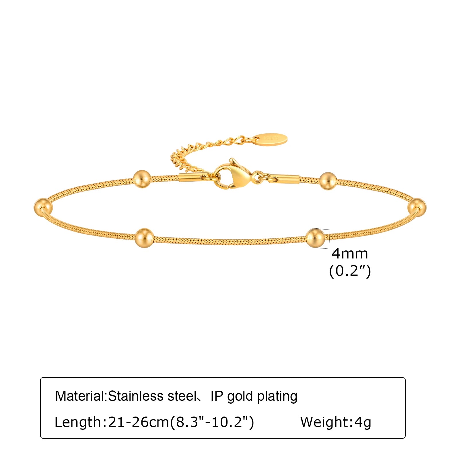 Mens Satellite Chain Anklets for Boys