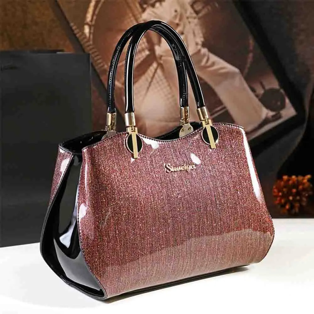 Fashionable Women Shoulder Boston Bag Luxury Noble Flower Handbag