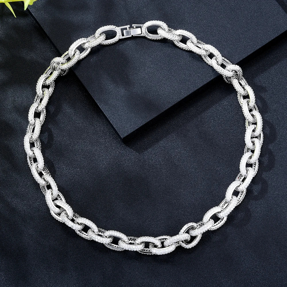 Fashion New Trendy Luxury Necklace Bracelet 2pcs Set For Women
