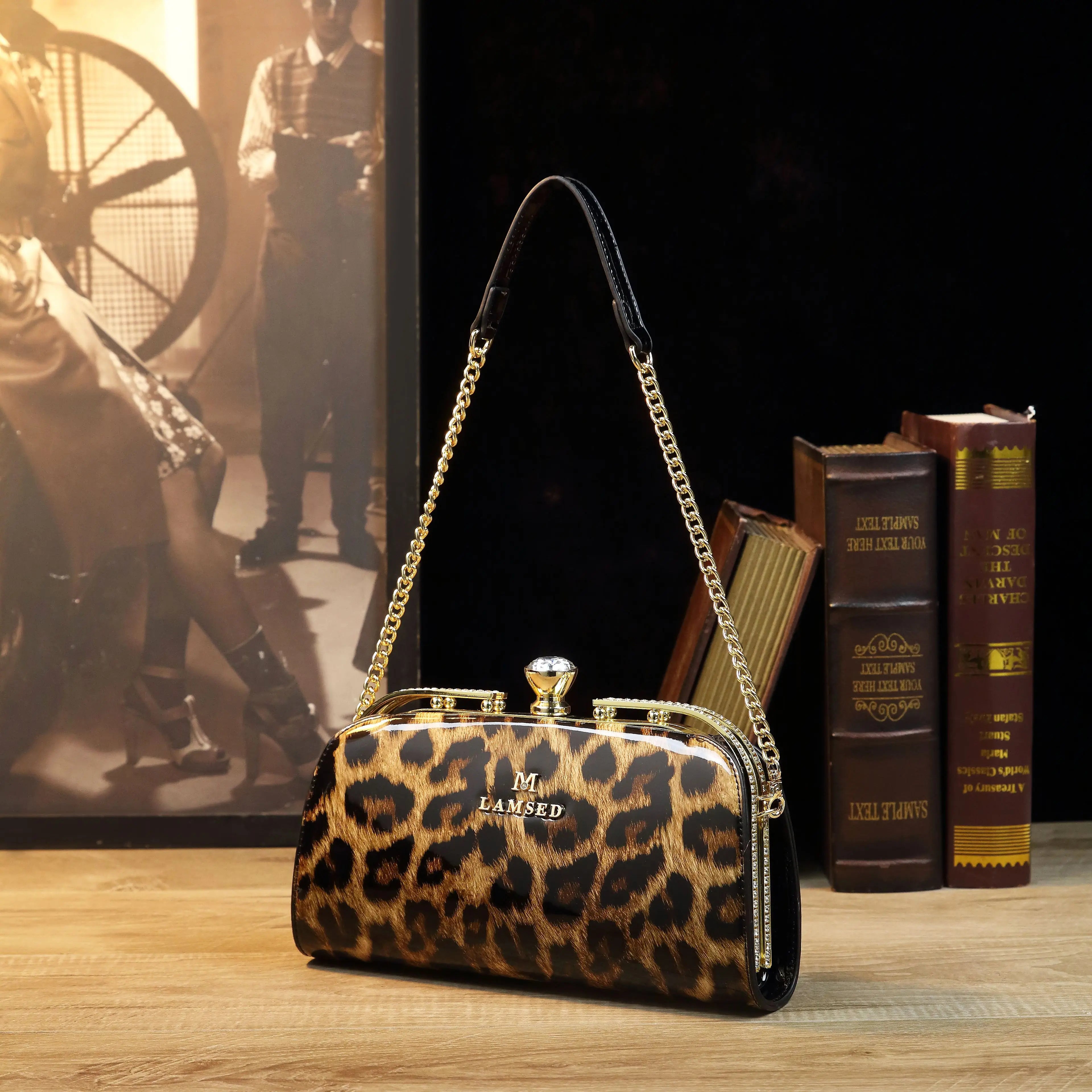 Handheld Bag With Diamond Inlaid Bag Aristocratic Temperament  Women's SHoulder Bag