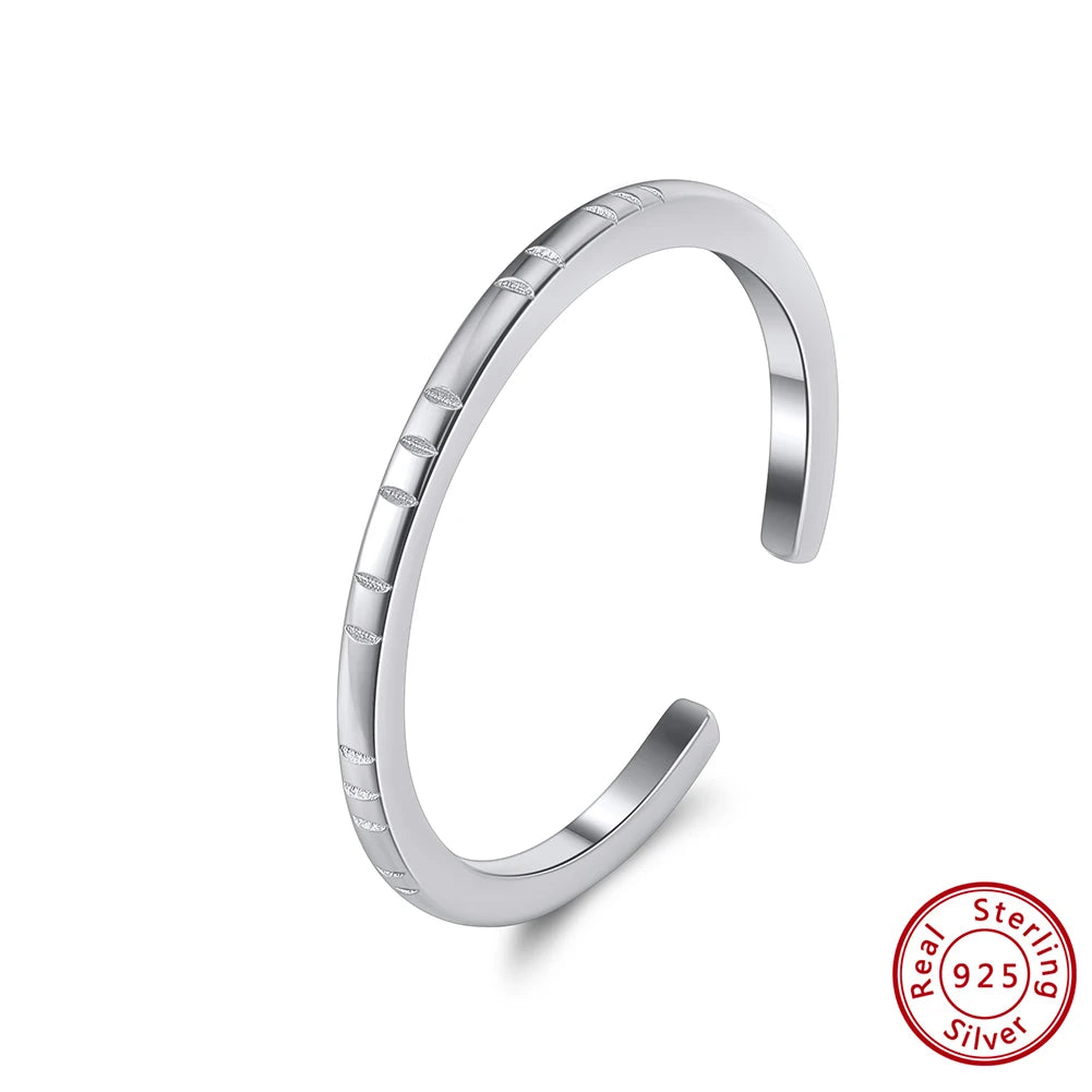 925 Sterling Silver Minimalism Tiny Stacking Finger Rings for Women