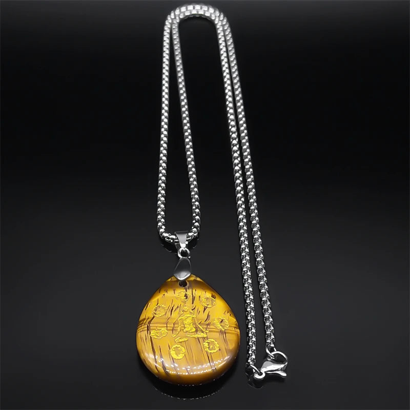 Buddhism Meditation Chakra OM Spiritual Necklace for Women Men
